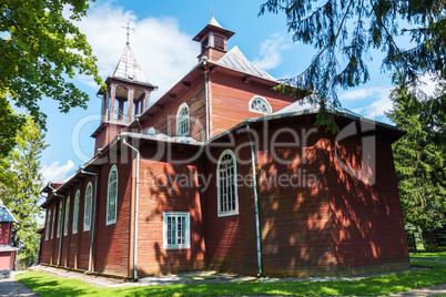 Old wooden catholic church