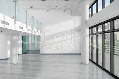 3d render of an empty office building