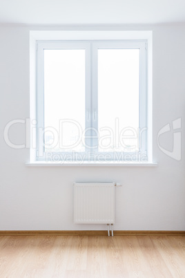 white empty room with window