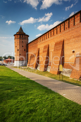 defensive wall and tower of the Kolomna Kremlin