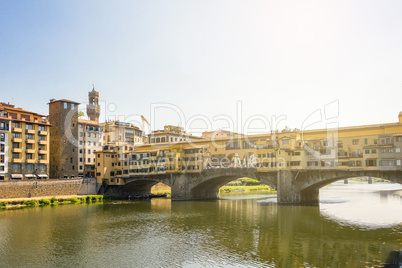 Medieval stone bridge Ponte Vecchio