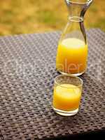 Fresh organic orange juice