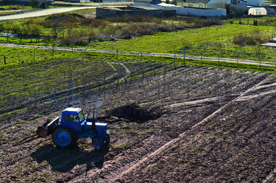 tractor, crops, plow, field, land, agriculture, sow, grow, care, handle