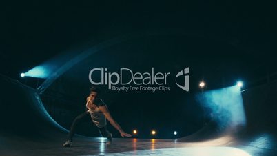 Acrobatic Dance Choreography Performance Free Runner Parkour Back Flip Slow Motion