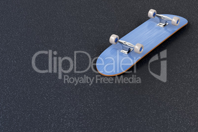 Skateboard on asphalt