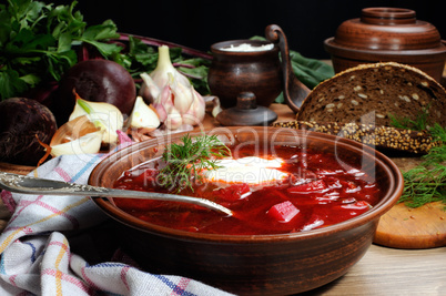 Borsch - soup with beet