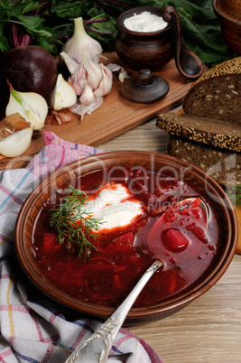 Borsch - soup with beet