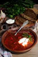 Borsch - soup with beet