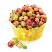 berry of gooseberry isolated on white background