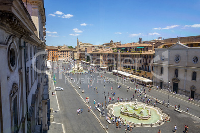 Aerial view of Piazza Navona
