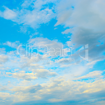 Light clouds in blue sky