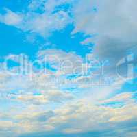 Light clouds in blue sky