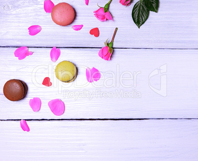 Rose petals and macaroons