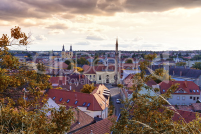 Aerial view of Eger city, Hungary