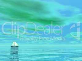Smal sailboat - 3D render