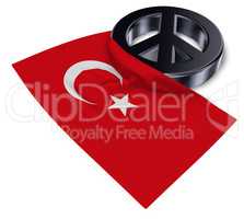 friedenssymbol und flagge der türkei