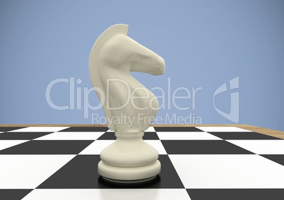 3d Chess pieces against purple background