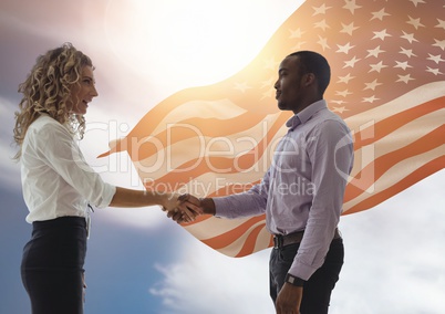 3d Handshake for independence day