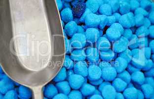 blue sugar candies