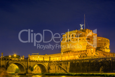 Castle of the Holy Angel at night