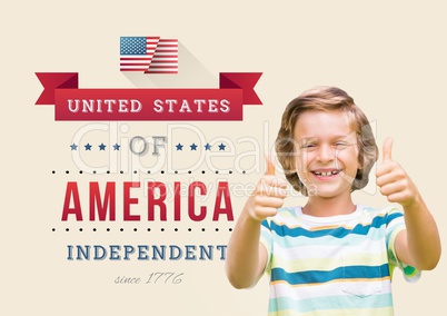 Children with thumbs of for the 4th of July