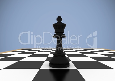 3D Chess pieces against purple background