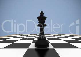 3D Chess pieces against purple background