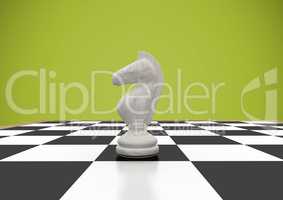 3D Chess piece against green background