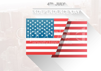 composite image of the american flag for the independence day