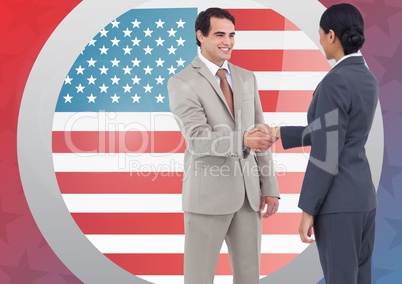 Handshake for independence day
