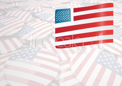 3d composite image of the american flag