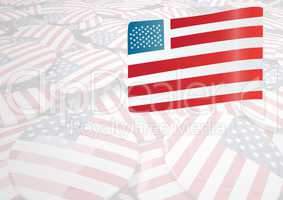 3d composite image of the american flag