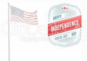 Poster of the independence day with american flag
