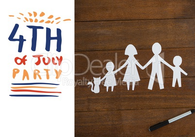 Invitation card for 4th of July party