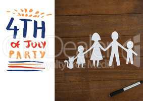 Invitation card for 4th of July party