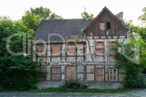 decayed half-timbered house