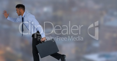 businessman in cityscape