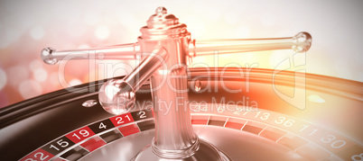 Composite image of 3d image of roulette wheel