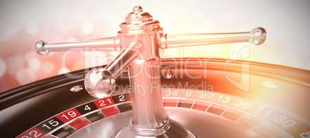 Composite image of 3d image of roulette wheel