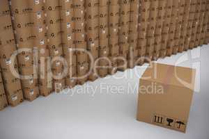 Composite image of packed cardboard box