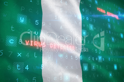Composite 3d image of virus background