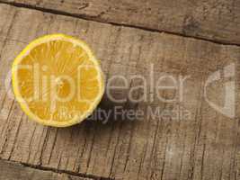 Organic citrus fruit on wood