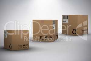 Composite 3d image of digital image of brown parcel