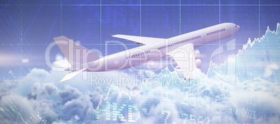 Composite 3d image of graphic airplane Composite 3d image of graphic airplane