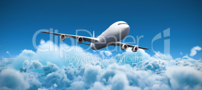 Composite 3d image of graphic airplane