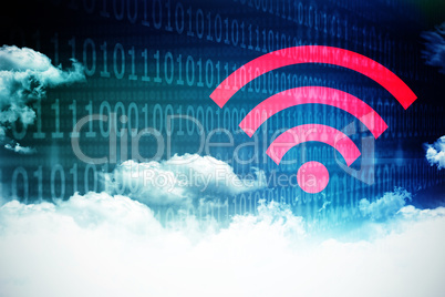 Composite 3d image of wifi symbol