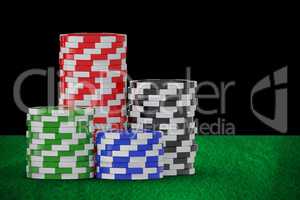 Composite image of vector 3d image of gambling chips