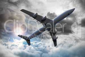 Composite 3d image of airplane
