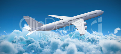 Composite 3d image of graphic airplane