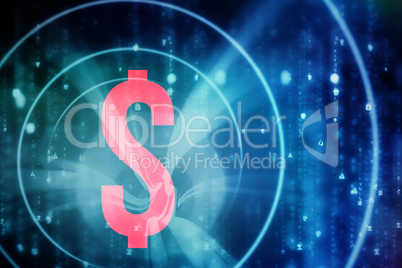 Composite 3d image of dollar sign
